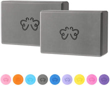Load image into Gallery viewer, Yoga Blocks 2 Pack for Women Home Yoga Beginners Practices Class Studio Accessories,Pilates, Meditation,High Density EVA Non-Slip Surface Soft and Light
